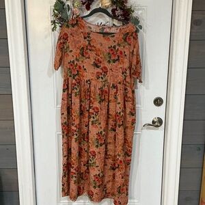 Floral Women's Dress oversized in Asian style so cute size 2X
